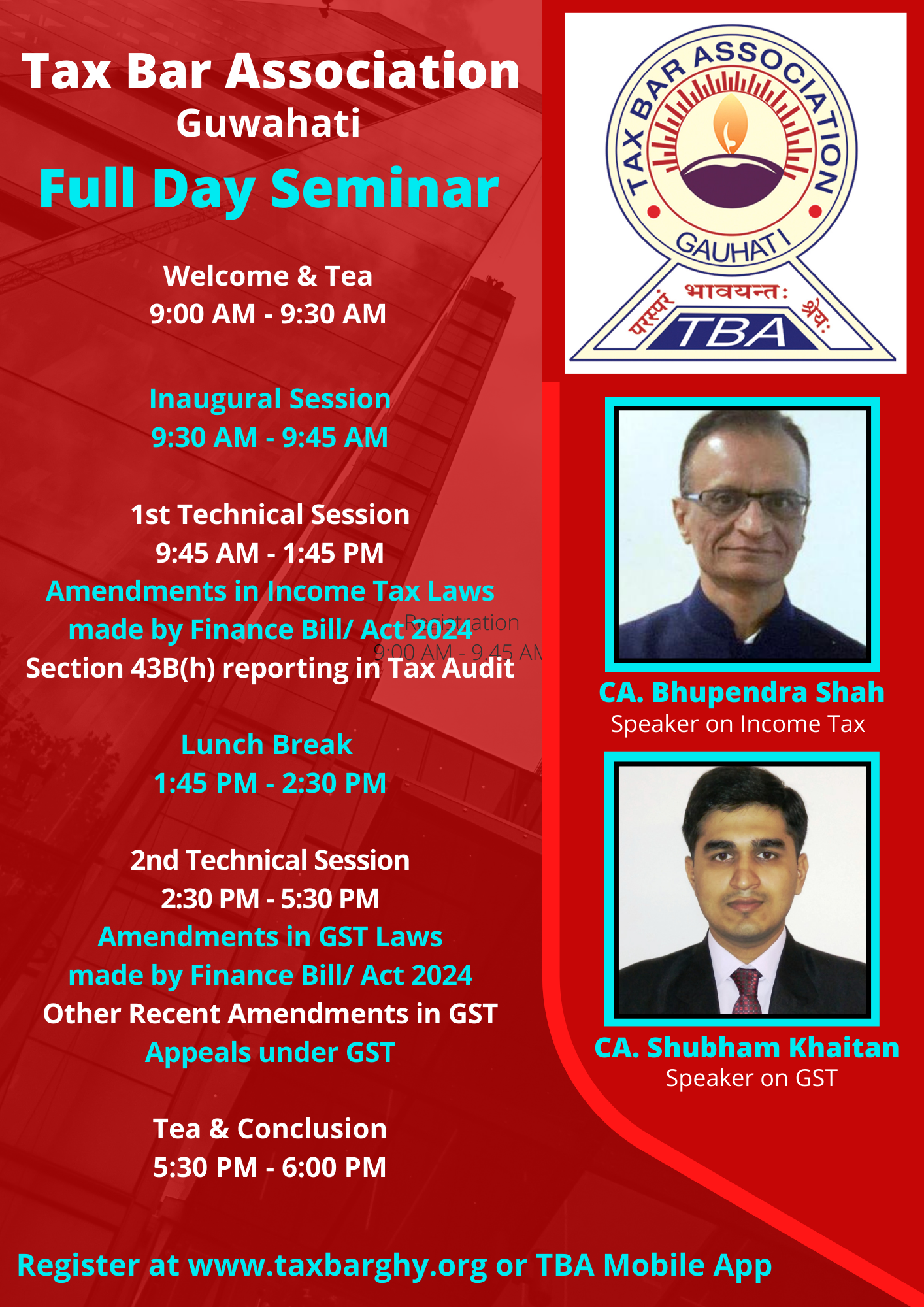 Full Day Seminar on Union Budget 2024, Income Tax & GST