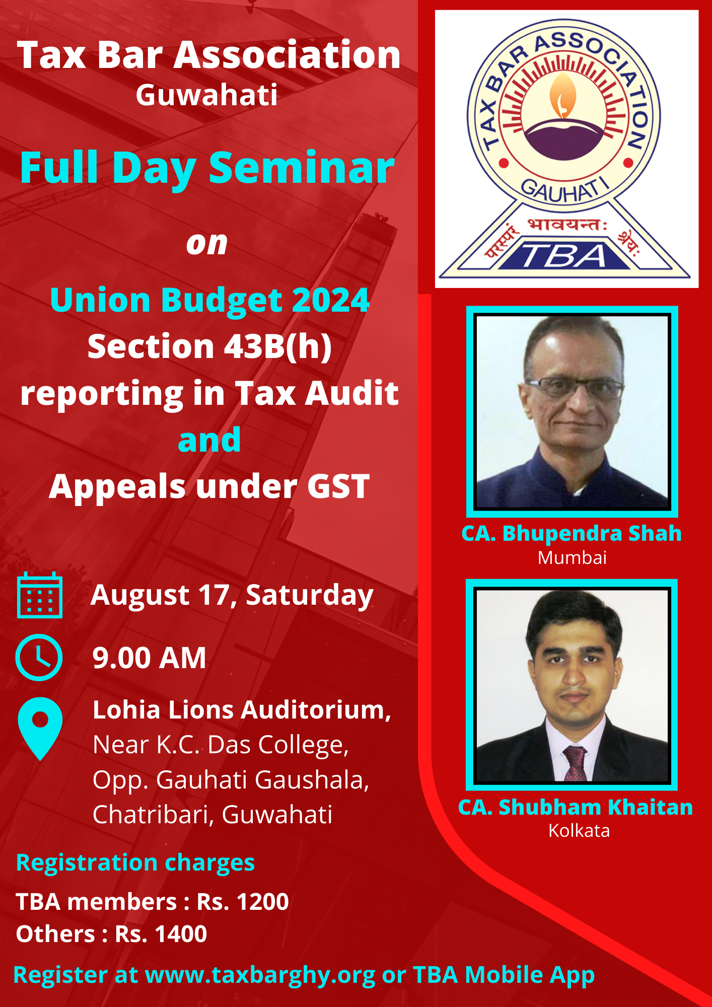 Full Day Seminar on Union Budget 2024, Income Tax & GST